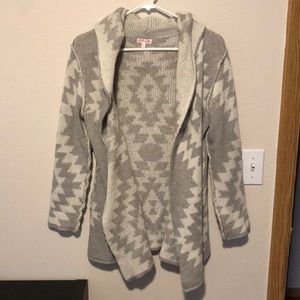 Aztec style hooded sweater